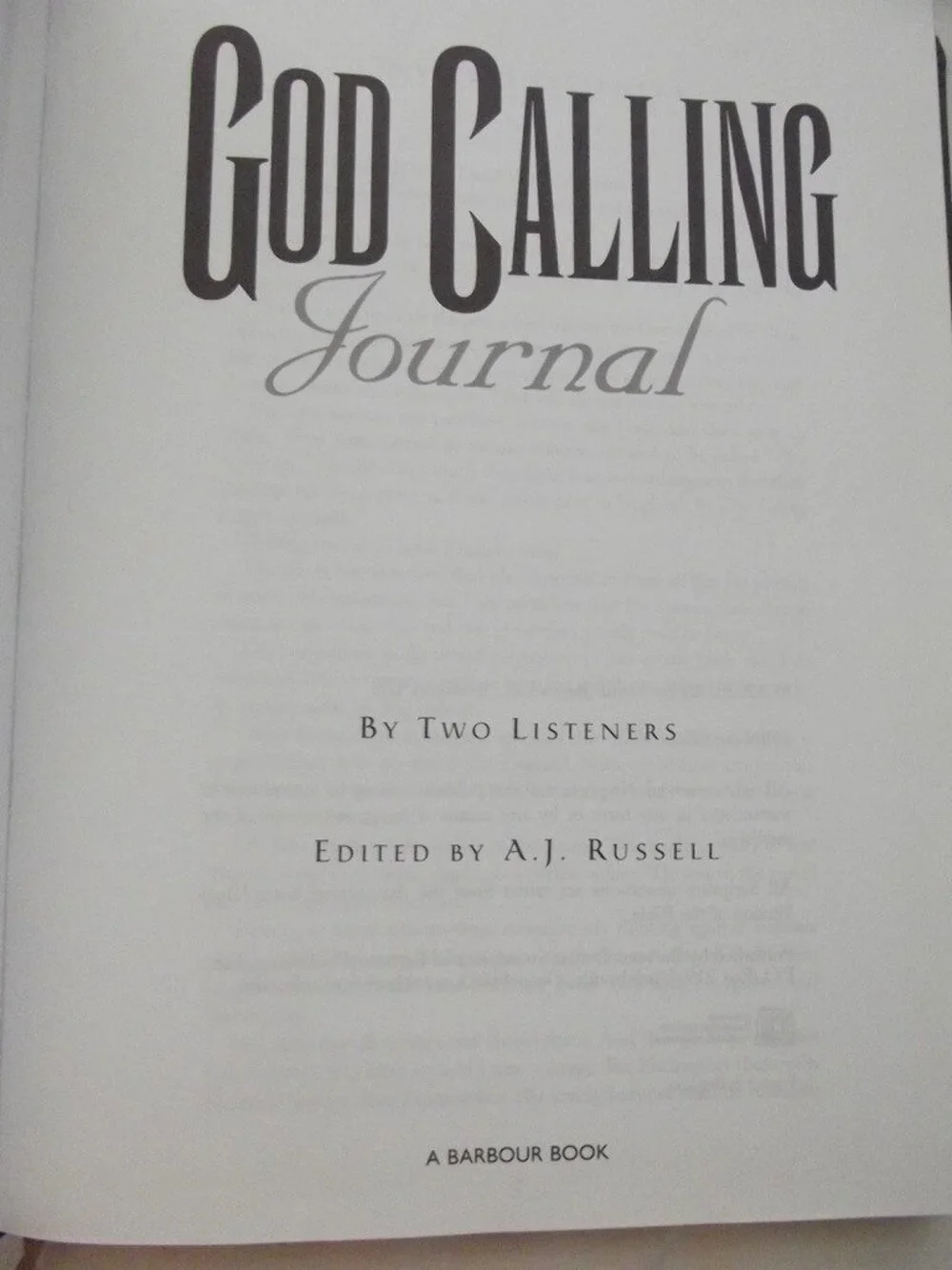 God Calling Journal By Two Listeners AJ Russell Leather Bound Green Barbour Book
